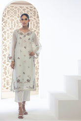 DA-2111 L-GREEN EMBROIDERED KURTA